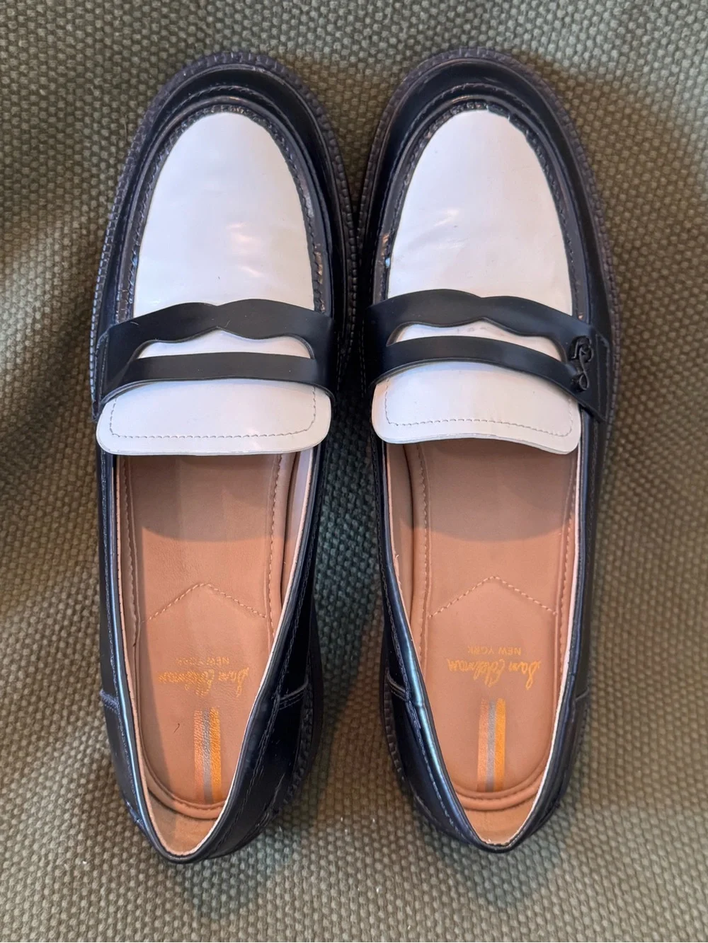 Sam Edelman Women's Colin Black/Bright White Loafers